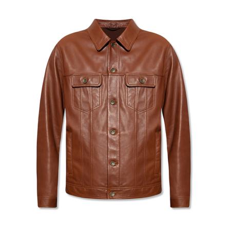 Dolce & Gabbana Leather jacket , Bruin , Heren , Maat: L