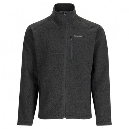 Simms Rivershed Full Zip Black Heather XXL