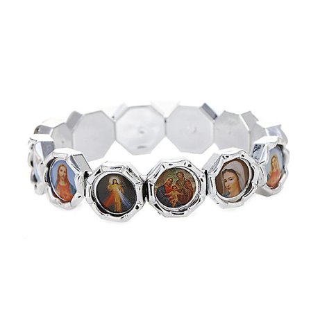 16mm Ikon Armband Jesus Saints Maria Angel Katolsk Mode Religiös