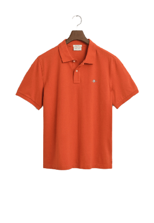 GANT Regular Fit Shield Piqué Polo Shirt T-shirts Herr Orange M