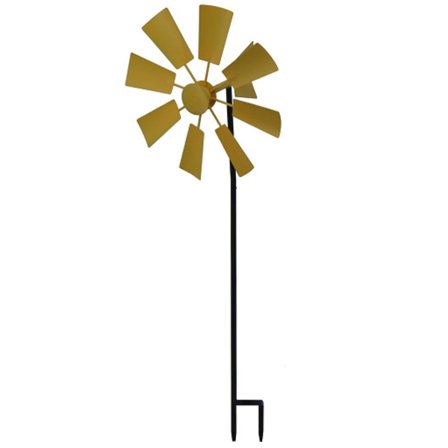 Willow Leaf Tuulimylly - Wind Energy - Patio nurmikko ja puutarha molempiin suuntiin (keltainen)