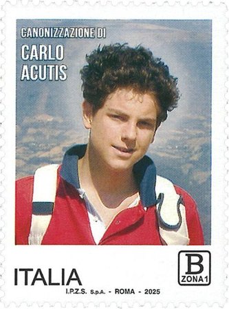 Italien - Helgenkåringen af Carlo Acutis - Postfrisk frimærke