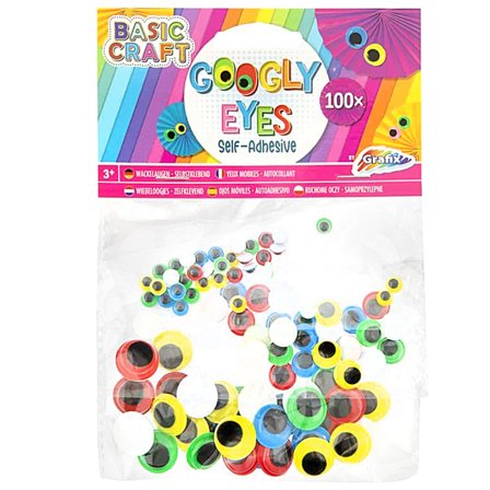 Googly Eyes Colour 100-pack Self-adhesive