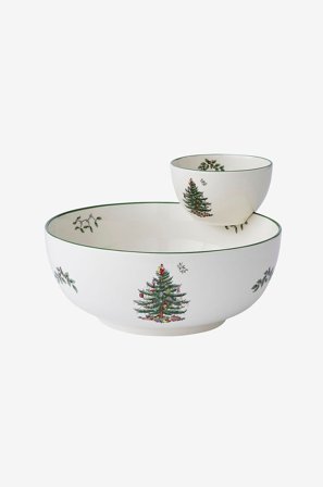 Spode - Kulho Chip n Dip Christmas Tree - Valkoinen - Tarjoilu- & salaattikulhot - - Homeroom