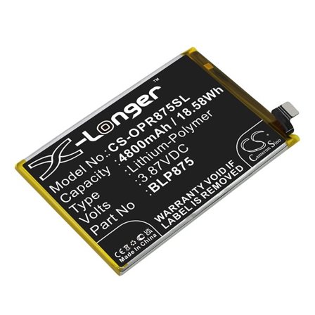 Batteri til SmartPhone, Mobil til OPPO Realme Q3s, Realme Narzo 50, RMX3286