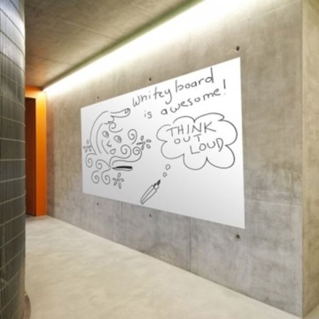 Självhäftande whiteboard 200x45cm Vit one size
