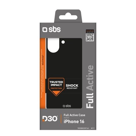 SBS Full Active D3O iPhone 16 taske - sort