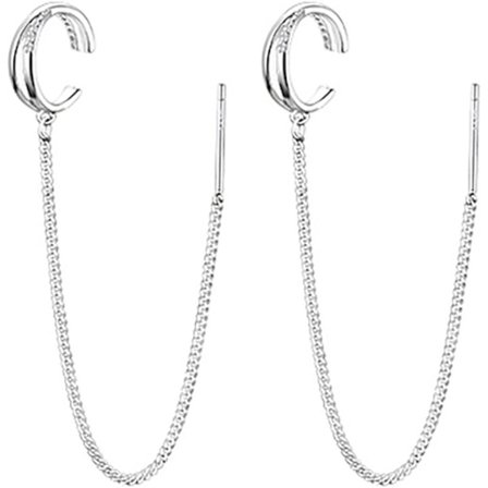 925 Silver Dangle örhängen för kvinnor hängande örhängen för kedjeträdare