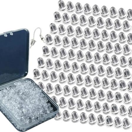 1000 bitar 4MM mjuk silikon gummi örhänge rygg proppar för studs gör det själv smycken tillverkning örhängen fynd tillbehör