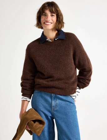 Lindex Sweater Izzy Mohair Blend - Brown - XS