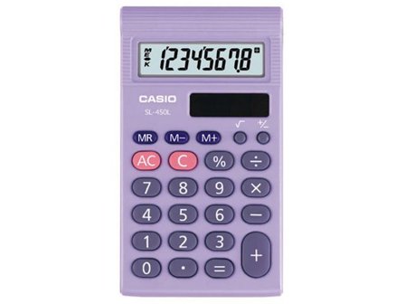 CASIO Grundskoleräknare SL-450S - Lyreco - Kontorsmaskiner - Räknare - Skolräknare