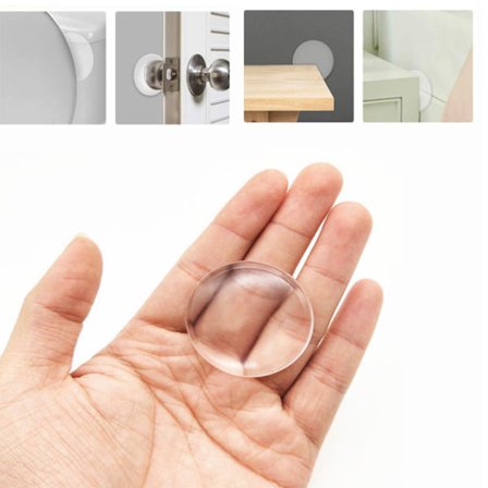 6-Pack Stötdämpande Självhäftande Dörrstopp