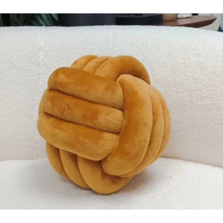 Håndvevd krystallfløyel tre-strengs repputepute hjemmedekorasjon plysjpute sofa bil kontordekorasjon Karamell 20cm