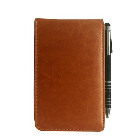 Muistikirja A7 PU Nahkakansi Stylus Kynä Muistivihko Työmatkoille