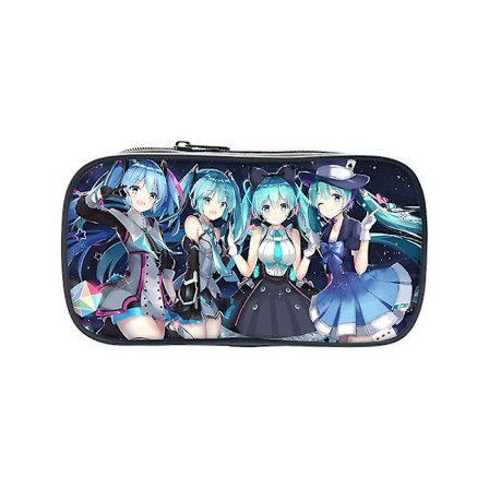 Hatsune Miku Anime Penal Stort Kapasitet Penneholder Pennveske Sminkeveske Organizer