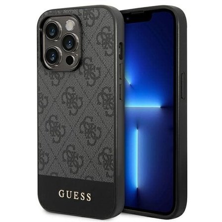 Guess GUHCP14XG4GLGR iPhone 14 Pro Max 6,7" grå/grå hard koffert 4G Stripe Collection