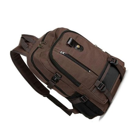 Bærbar rygsæk til mænd Rejserygsæk Lærred Stor kapacitet Opbevaringstaske Skoletaske til Camping Vandreture Cykling Forretning Skole