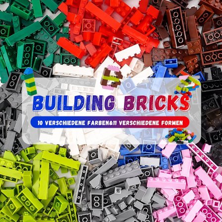 730 stk. Mikro Byggeklods DIY Sæt – Kreativt Fribygg Løst Pakke *Frugt Grøn*