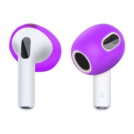 1 par AirPods 3 silikonskydd - Mörklila