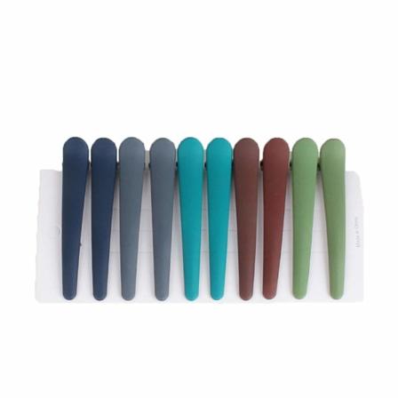 10 stk Hårklipp for Styling, Fargerike Plast Andebeak