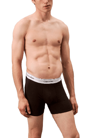 Calvin Klein Boxer Brief 3-Pack Kalsonger Herr Svart S