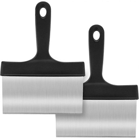 Kestävä Grillikaavin, Ruostumattomasta teräksestä valmistettu Grillikaavin Ruokakaavin Grillikaavintyökalu Kahvalla