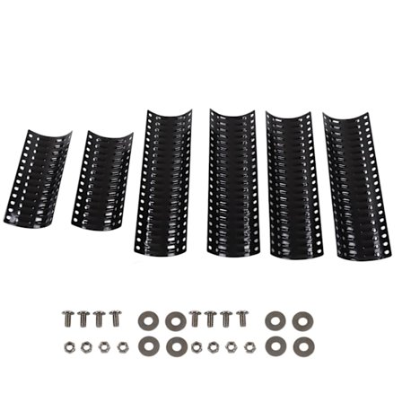 2 sæt universelle grill porcelæns varmeplader justerbare varmeafskærmninger i rustfrit stål reservedele