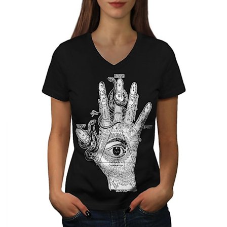 Triangel Eye Hand T-shirt för kvinnor