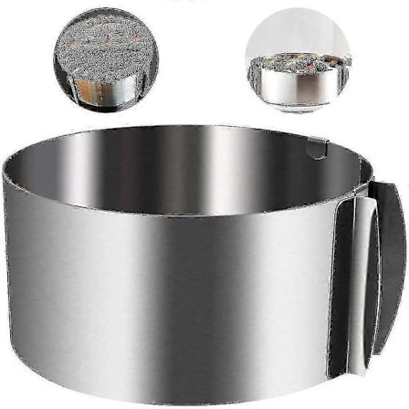 Kakeform 15 til 30 cm Justerbar Rund Rustfritt Stål Kakemousseform Kakebakeverktøy Kakedekorasjonsform Bakeform