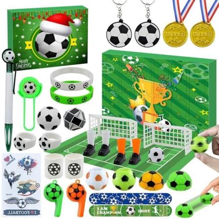 Jalkapallon adventtikalenteri 2023 pojille, tytöille, maailmalle Jalkapallolahjat lasten lelut – jalkapallon joululahjat jalkapallofaneille HZR