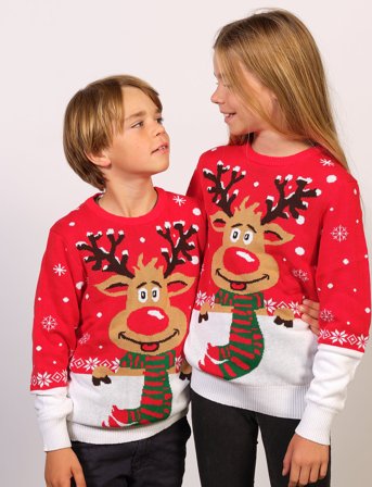 Happy Seasons Rudolph's Christmas Jumper - Multi/patterned - 98-104