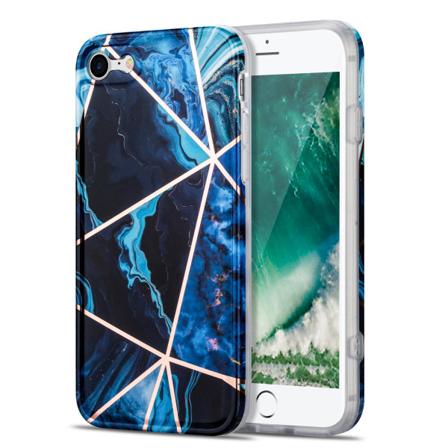 Boom - Grid Skal Till Iphone 7/8/se 2020 - Blå Marmor Blå