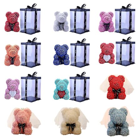 25cm Rosabjørn Teddybjørn Fødselsdag Valentinsdag Bryllupsgave
