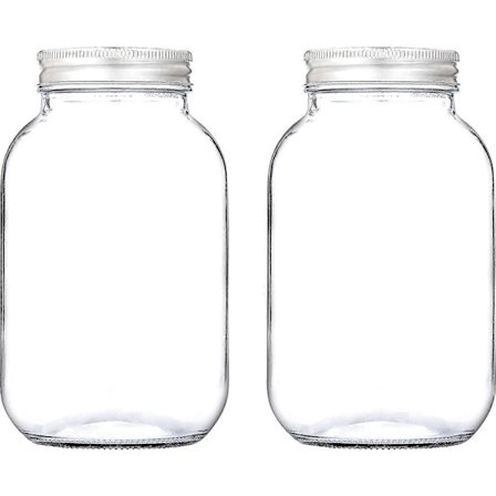 Mason Jar 32 Oz Med Alm. Låg, 32 Oz Mason Jars Med Låg, 32 Oz Mason Jars Med Alm. Låg, Mason Jar 32 oz Sæt af 2 (FMY)