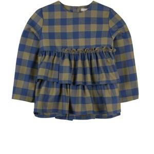Il Gufo Green Checked Top 3 years - Tops - 3 years - Green