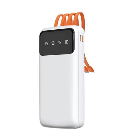 Dudao K6Pro 10000mAh Power Bank USB-C & Lightning, Valkoinen (K6Pro-white)