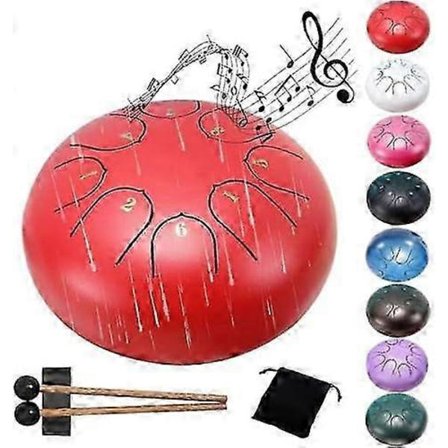 Regntromme for hage, 8 toner, 6-tommers regntromme, tromme for utendørs regn, ståltrumregnspill, vanntett, regntromme for utendørs bruk-FQ-