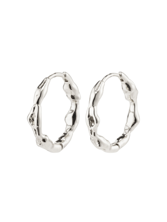 MATCH - Zion sølvbelagte øreringer - Pilgrim - Str. 0 - Dame - Tilbehør - Svart - 99% resirkulert messing, 1% belegning