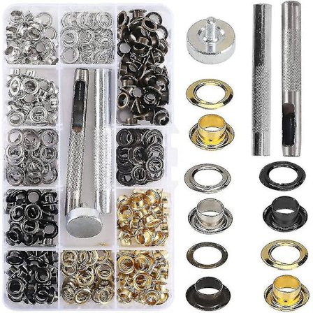 200 Sæt 6mm Øjenkit Med 3 Dele Fastgørelsesværktøjssæt Til Håndværk Reparationer, 4 Farver