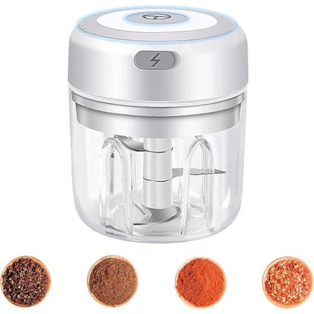 Elektrisk Mini Food Chopper, Elektrisk Hvitløkshakker, Mini Foodprosessor, Elektrisk Grønnsakshakker (250ML)