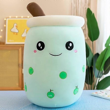 Boba Tea Kosedukke, Boba Tea Plussj Leke, Dukke, Kosedukke, Plussj Pute Leke, Boba Tea Plussj Pute, Barneleke, Bursdagsgave ( 35 cm /