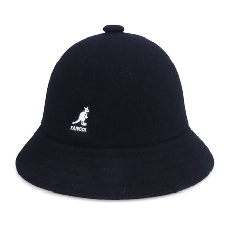 Kangol - Schwarz Bucket Hut - Wool Casual Black Bucket @ Hatstore