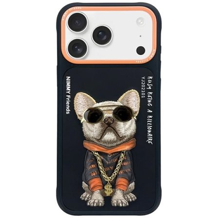 Nimmy Glasses Cool Dog Case for iPhone 17 Pro Max - Musta