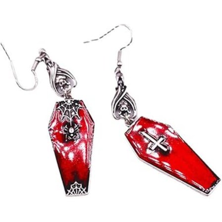 Vampyr Sarg Øreringe Spindelvæv Kors Flagermus Øreringe, Bedste Øreringe til Halloween Cosplay