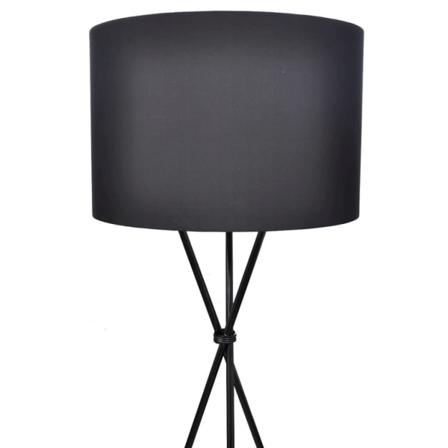 Vidaxl Golvlampa Med Lampskärm Svart Svart