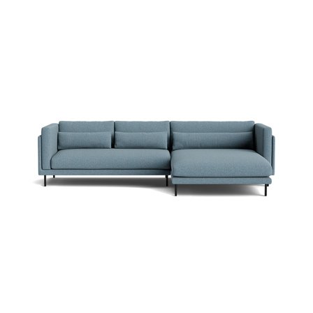 Bali chaiselong sofa, højrevendt - Hygge Pastelblå - 295x170x76 - Sofa, chaiselong