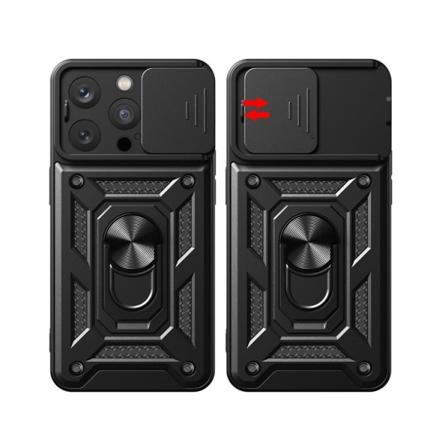 iPhone 15 Pro Max -puhelimen suojakuori Camshield Hybrid Armor - sininen