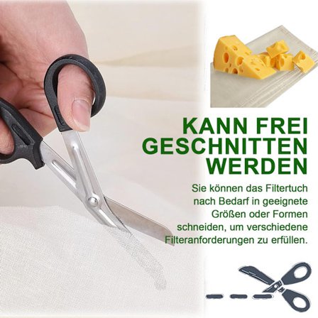 Osteklede, 4 stk 47x47cm ren bomullsklut, vaskbar, gjenbrukbar osteklede for matfiltrering, tofu, syltetøy, nøttemelk