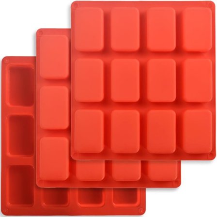 Mini Silikon Brødform, Non-stick Mini Brødform, 12 Huller Silikon Brød Bageform til Mini Brødstykker, 3 Pak