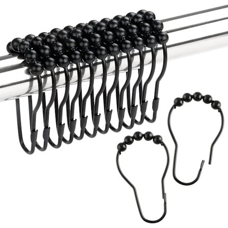 Duschdraperi-krokar, badrum duschstång rostbeständig metall